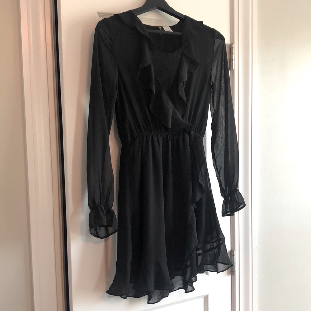 H&M black dress, chiffon, size 4